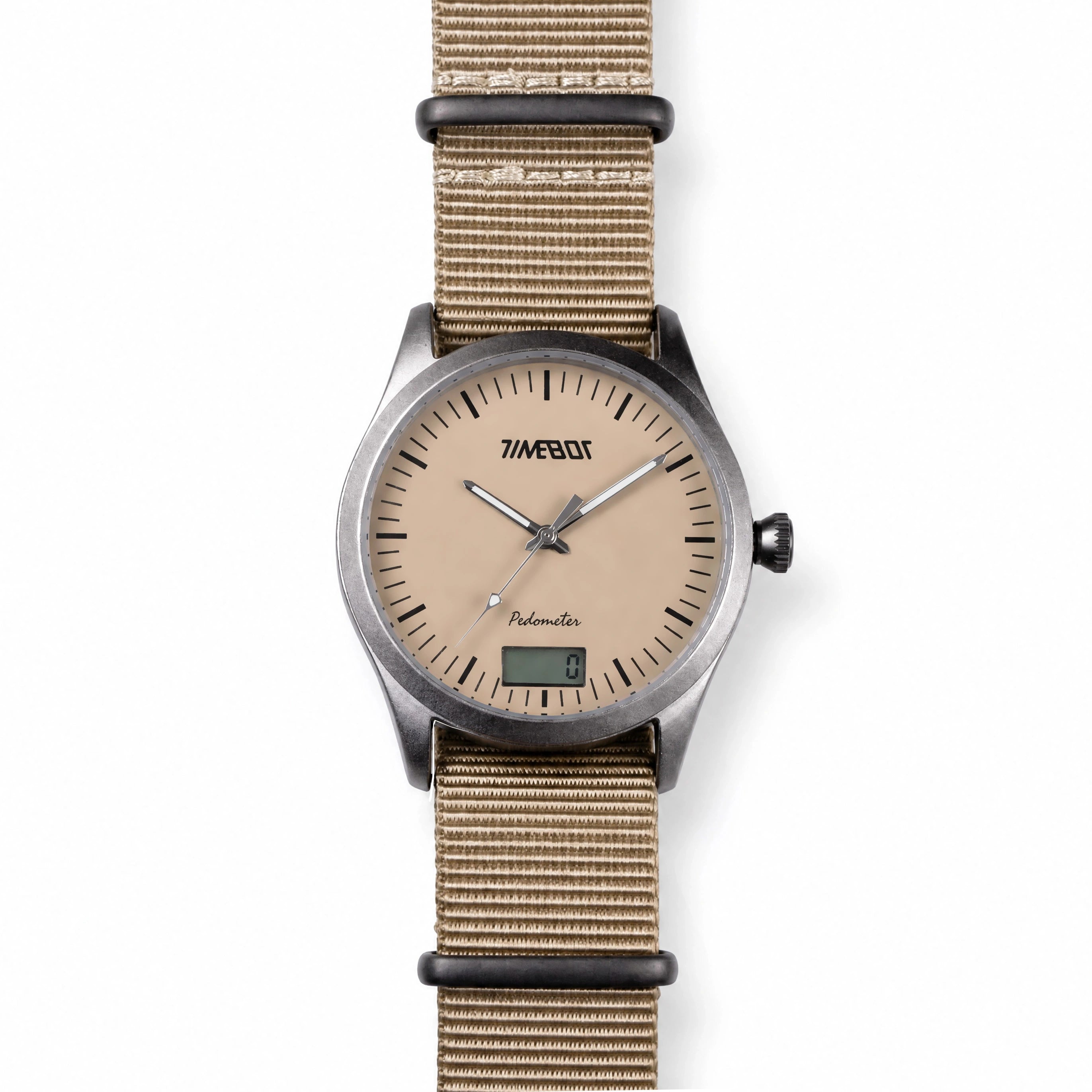 Timebot T591C6 Wristwatch with beige strap and beige dial on a white background